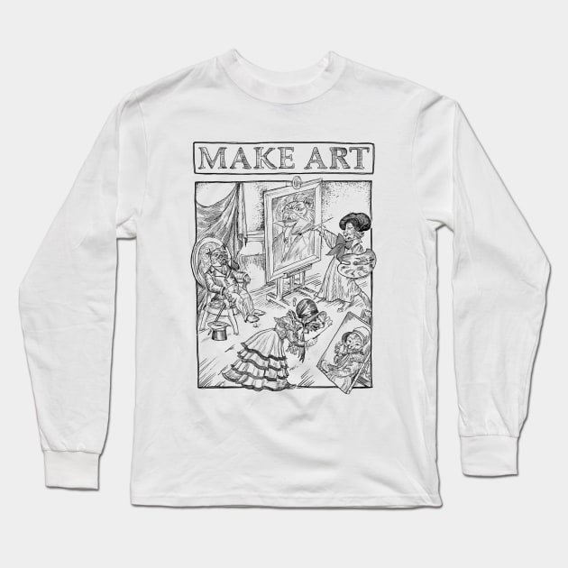 Make Art Long Sleeve T-Shirt by Mary Rose 73744